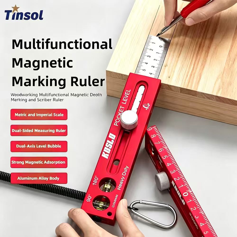 Woodworking Classes - Penggaris Magnetik Multi-Fungsi TINSOL dari Bahan